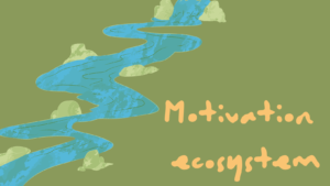 river flowing with plants on bank