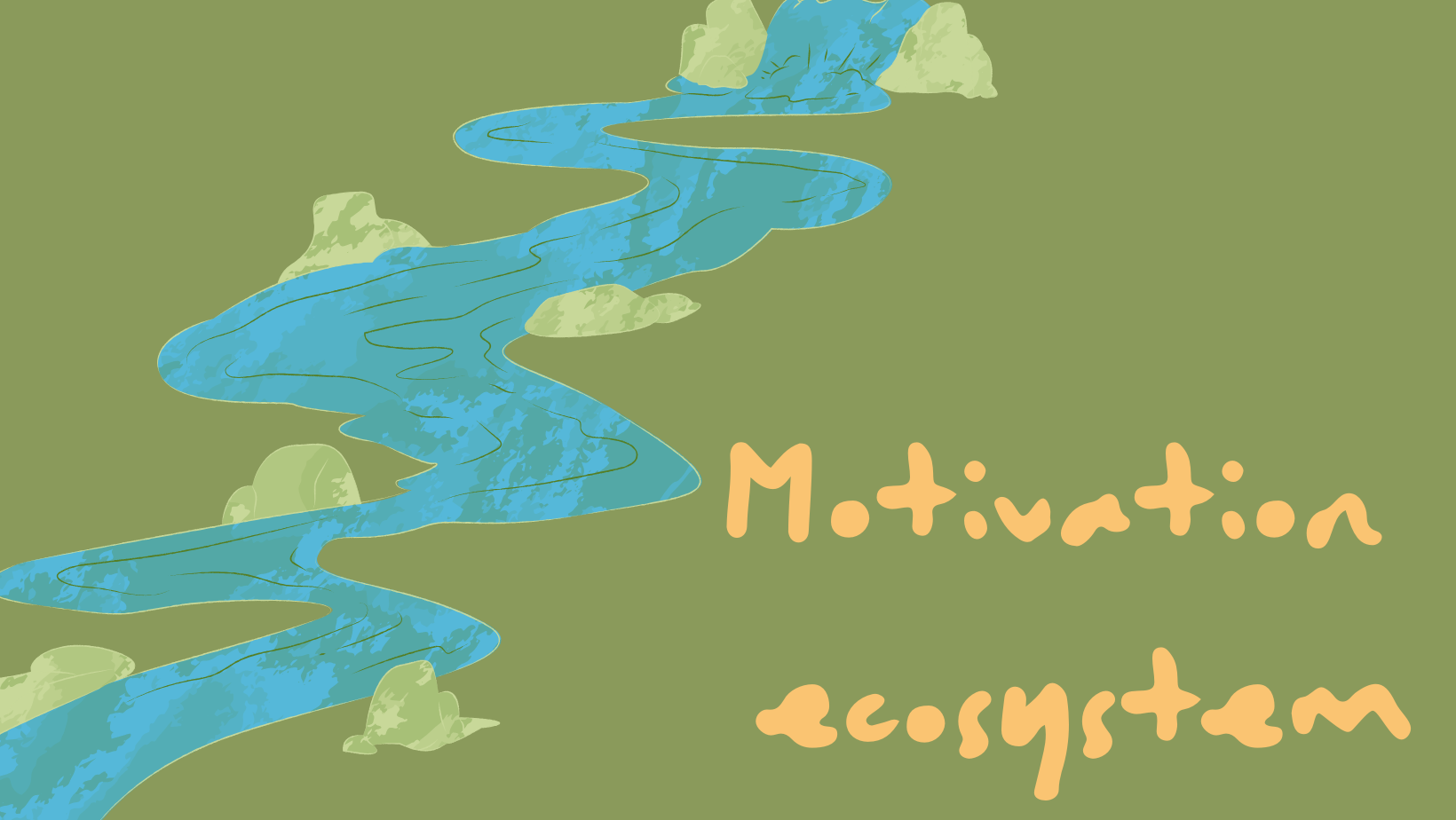 river flowing with plants on bank